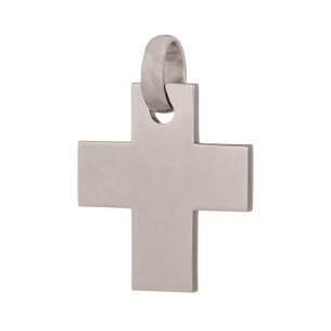 Λευκόχρυσος 18k Ανδρικός Σταυρός