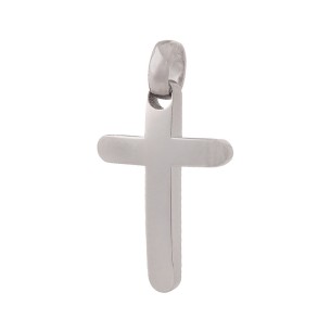 Αντρικός λευκόχρυσος 18k Σταυρός