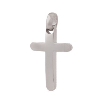 Αντρικός λευκόχρυσος 18k Σταυρός