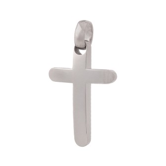 Αντρικός λευκόχρυσος 18k Σταυρός