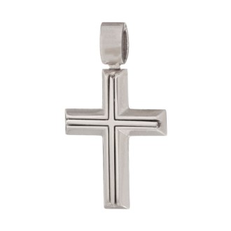 Λευκόχρυσος 14k Ανδρικός Σταυρός