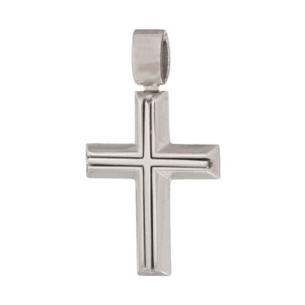 Λευκόχρυσος 14k Ανδρικός Σταυρός