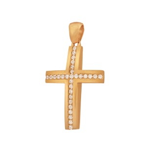Χρυσός 14k Γυναικείος σειρέ Σταυρός