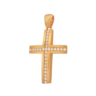 Χρυσός 14k Γυναικείος σειρέ Σταυρός
