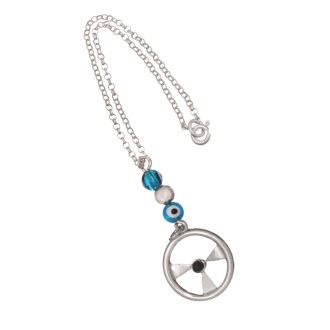 Ασημένιο Γούρι Αυτοκινήτου Τιμόνι