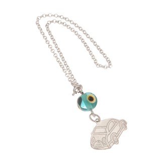 Ασημένιο Γούρι Αυτοκίνητο Μάτι