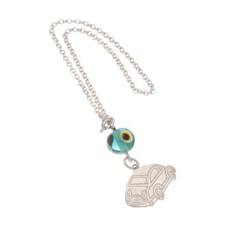 Ασημένιο Γούρι Αυτοκίνητο Μάτι