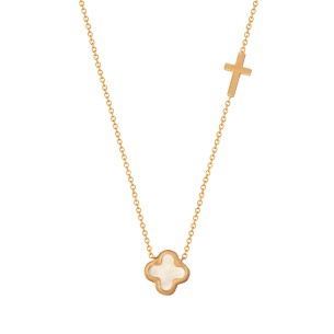Χρυσό 9k κολιέ Σταυροί Φίλντισι