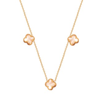 Χρυσό 9k κολιέ Τετράφυλλα Σταυροί