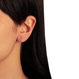 Χρυσά 9k σκουλαρίκια Σταγόνες Ροζέτες