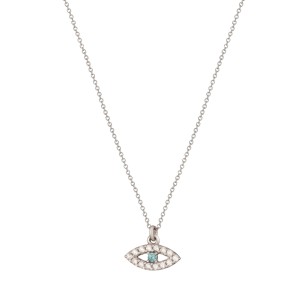 Λευκόχρυσο 14k κολιέ Μάτι