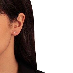 Χρυσά 9k παιδικά σκουλαρίκια Κεράσια