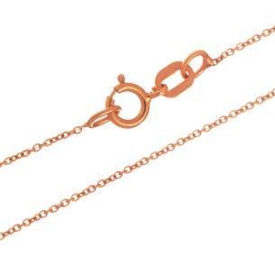 Ροζ χρυσή K14 αλυσίδα λαιμού 40.00cm