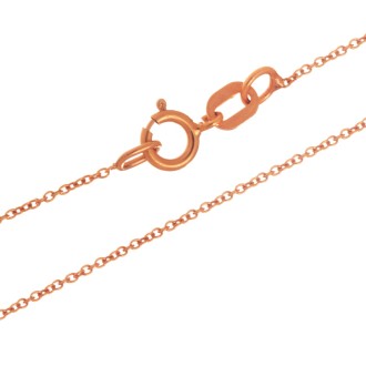 Ροζ χρυσή K14 αλυσίδα λαιμού 40.00cm