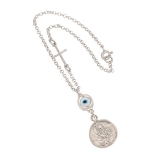 Ασημένιο Γούρι Αυτοκινήτου Εικόνα Μάτι