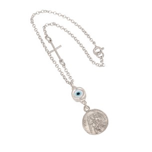 Ασημένιο Γούρι Αυτοκινήτου Εικόνα Μάτι