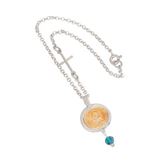 Ασημένιο Γούρι Αυτοκινήτου Παναγία Μάτι