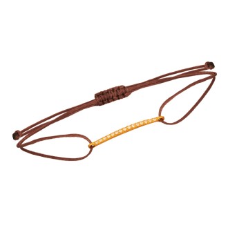 Γυναικείο βραχιόλι κορδόνι χρυσή 14k Μπάρα