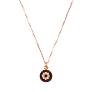 Ρόζ χρυσό 14k κολιέ Μάτι Στόχος