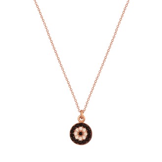 Ρόζ χρυσό 14k κολιέ Μάτι Στόχος