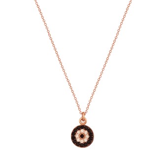 Ρόζ χρυσό 14k κολιέ Μάτι Στόχος