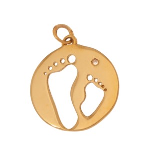 Χρυσό 14k μοτίφ Κύκλος Πατουσάκια