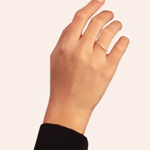 Ασημένιο επίχρυσο δαχτυλίδι Ολόβερο