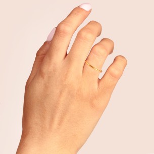 Ασημένια επίχρυση Βέρα