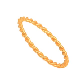 Ασημένια επίχρυση στριφτή Βέρα