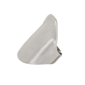 Ασημένιο επιπλατινωμένο δαχτυλίδι Ένα