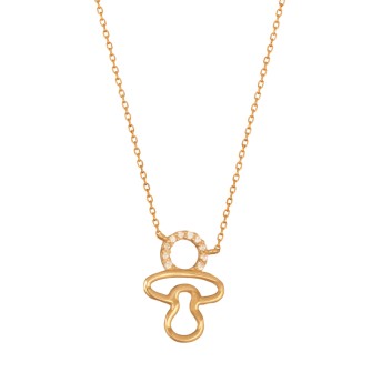 Χρυσό 9k κολιέ Αλυσίδα Πιπίλα