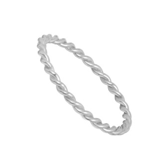 Ασημένια επιπλατινωμένη στριφτή Βέρα