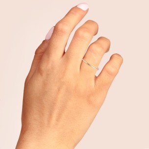 Ασημένια επιπλατινωμένη Βέρα