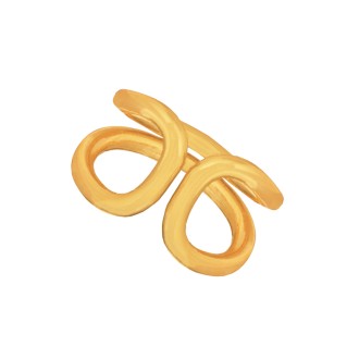 Ορειχάλκινο επίχρυσο δαχτυλίδι Ημικύκλια