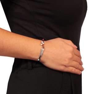 Βραχιόλι κηρόνηματα ασημένια ταυτότητα Σ ΑΓΑΠΩ