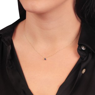 Χρυσό 9k κολιέ Μονόπετρο