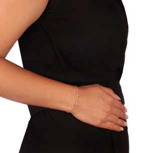 Χρυσό 9k βραχιόλι Μάτι Σταυρός