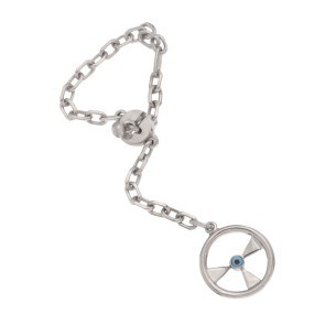 Ασημένιο μπρελόκ κλειδιών Τιμόνι Αυτοκινήτου