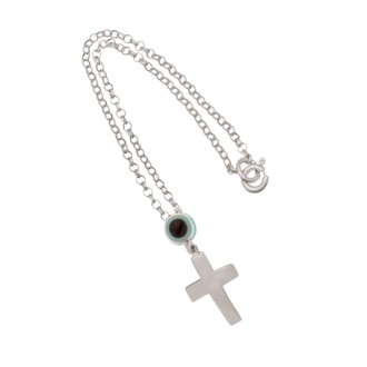 Ασημένιο γούρι Αυτοκινήτου Σταυρός Μάτι