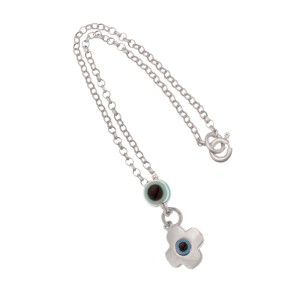 Ασημένιο γούρι Αυτοκινήτου Σταυρός Μάτι