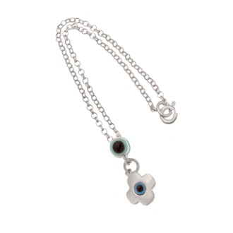 Ασημένιο γούρι Αυτοκινήτου Σταυρός Μάτι