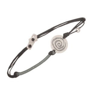 Βραχιόλι κορδόνια ασημένια Σπείρα