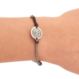 Βραχιόλι κορδόνια ασημένια Σπείρα