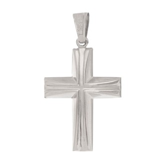 Λευκόχρυσος 14k Αντρικός Σταυρός