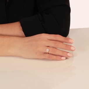 Γυναικείο ρόζ χρυσό 14k δαχτυλίδι Κύκλος