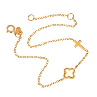 Χρυσό 9k βραχιόλι Σταυροί