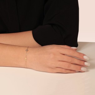 Χρυσό 9k βραχιόλι Σταυροί