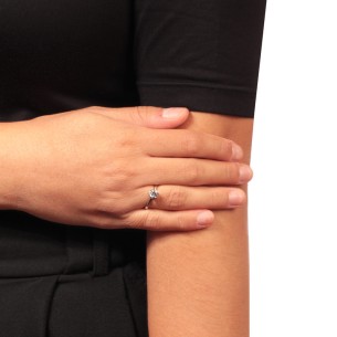 Γυναικείο λευκόχρυσο 14k δαχτυλίδι Μονόπετρο