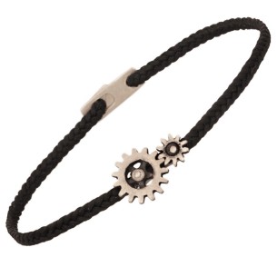 Αντρικό βραχιόλι κορδόνι ασημένιοι Τροχοί