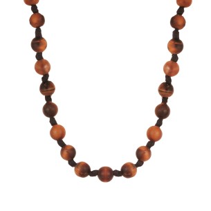 Κολιέ κορδόνι πέτρες Μάτι Τίγρη